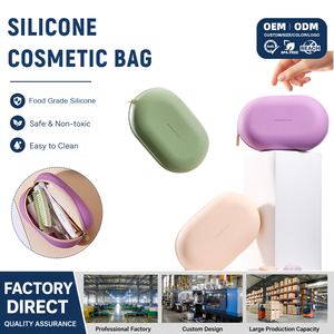 Sac de Rangement pour Pinceaux de Maquillage en Silicone, Imperméable, Facile à Nettoyer, de Bonne Qualité, Coloré, OEM, pour Voyage et Extérieur – Offre Spéciale - Product Image 1