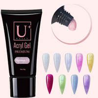 30g/60g gel de construction d'ongles en poly brillant gel acrylique pailleté pour la construction rapide poligel acrylique uv extension d'ongle vernis en poly gel