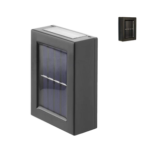 Lampe murale LED double face moderne TOACH pour extérieur, étanche IP65, éclairage solaire mural vers le haut et vers le bas, lampe solaire de jardin - Product Image 1