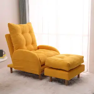 Diseño moderno Muebles de sala Balcón Dormitorio Pequeño Ocio Chaise High Back Lounge Lazy Single Sofá Silla Set