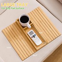 Canapé pliable en bois porte-gobelet rangement canapé en bambou accoudoir plateau