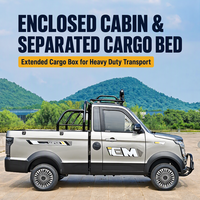 Mini camionnette électrique 4x4 utilitaire à cabine simple pour usage commercial et agricole
