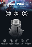 Venta al por mayor de fábrica: Faros de motocicleta serie M6 H4 de alta calidad, 6000K, 3000LM, 15W, sistema de iluminación para motocicleta sin ventilador H6 P45T