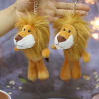 Animaux en peluche jouets Lion porte-clés peluche Peluches poupée Kawaii dessin animé Lion peluche animaux jouets griffe Machine jouets en peluche