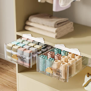 24 Grid Wall Hanging Drawer Organizing Wardrobe Compartments Underwear <strong>Storage</strong> <strong>Box</strong> for Bras Socks and <strong>Ties</strong> Clothes - Product Image 5