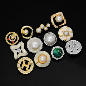 KUNSHUO, fábrica de botones, diamantes de imitación, ropa para mujer, ropa, abrigo, vástago de Metal, botón de perla madre personalizado para ropa de mujer - Product Image 5