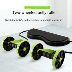 Paragon Fitness addominale Multi-funzionale palestra Indoor esercizio doppio rullo ruota Ab <span class=keywords><strong>con</strong></span> bande di resistenza - Product Image 2
