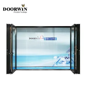 Porta a fisarmonica bifold in alluminio standard tedesco Doorwin porte e finestre in stile asiatico porta d'ingresso esterna