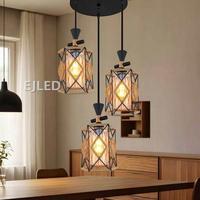 Luminaire suspendu en corde de chanvre, lustre moderne nordique pour salon, chambre, café, restaurant, modèle RP0374