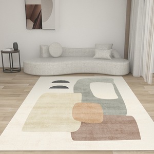 Alfombra de estilo nórdico moderno para sala de estar, alfombra ligera de lujo Simple gris para cabecera, sofá de felpa, alfombrilla para mesa de café para el hogar - Product Image 5