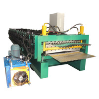 Machine de fabrication de tôles métalliques 2 en 1 à haute productivité avec système de découpe hydraulique pour toitures en acier