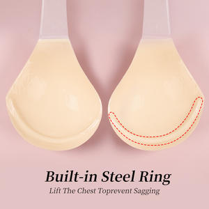 Sujetador para <span class=keywords><strong>busto</strong></span> grande con tirantes de silicona largos y diseño de soporte para realce, sin tirantes ni espalda, hasta <span class=keywords><strong>copa</strong></span> H - Product Image 3