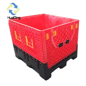 HUADING Best Price Collapsible Foldable Plastic Pallet Box Containers for Sale