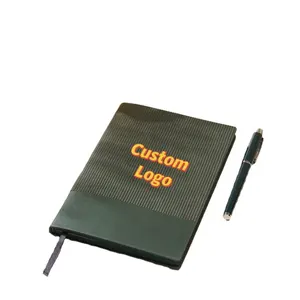 Cuaderno diario de cuero suave personalizable A5 B5 verde hecho a mano proveedor confiable
