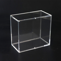 Boîte de rappel personnalisée avec couvercle magnétique Résistance aux UV Boîte Etb en acrylique transparent Perspex Tcg Vitrine