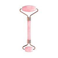 Rouleau de jade en quartz rose naturel et ensemble Gua Sha, outil de massage facial pour le soin de la peau, outil de beauté OEM ODM