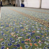 Tapis de prière personnalisé en nylon imprimé pour mosquée, rouleaux de moquette mur à mur, tapis de prière doux pour Masjid