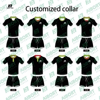 Aolan Sublimación con cuello en V Jersey Pantalones cortos Chaqueta Polo Sudadera con capucha Pantalones Bolsa Gorra Calcetines Muestra gratis 10PCs MOQ Rugby Uniformes OEM Fábrica