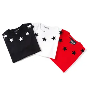 T Shirt Manufacturer T-shirts Pour Hommes Custom Cotton Pentagonal Star Embroidery Pattern Printed Couple T-shirt