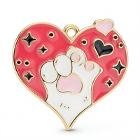 Pendentif Patte de Chat en Alliage Électroplaqué, Charme Mignon en Métal pour Bracelets et Colliers DIY