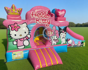 <span class=keywords><strong>Parque</strong></span> de juegos azul pastel perfecto para niñas pequeñas Casa de rebote de dibujos animados azul pastel para niñas Niños Fiesta al aire libre Diversión - Product Image 5