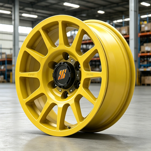 ล้อแม็กซ์ SRD สีเหลืองเงา สำหรับออฟโรด ขนาด 17x8.5 6x139.7 15-20 นิ้ว สำหรับรถยนต์ Toyota LC70 Hilux Isuzu D-MAX Nissan Patrol Mitsubishi - Product Image 5