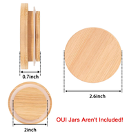 Lot de 2 bols Pyrex de remplacement compatibles avec 4 tasses, 6 couvercles ronds, récipient en verre réutilisable, durable, bocaux de stockage des aliments, couvercles en bois