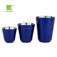Ensemble de tasses à café turques expresso en acier inoxydable de groupe unique 80ml 160ml 280ml tasses en métal avec couvercle pour bière et cadeaux
