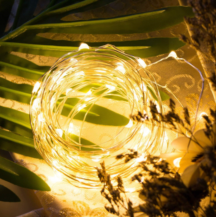 Toptan noel paskalya festivali sıcak renk perdesi 10m uzun bahçe açık kapalı USB peri dize LED işıkları