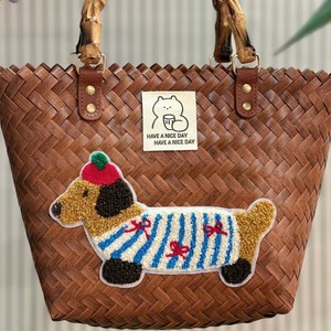 Bolso Tote de Bambú Tejido a Mano para Mujer, Estilo Casual, Horizontal, Cuadrado, a la Moda, para Uso Diario, Capacidad 3L, Primavera 2025, Patrón Tejido - Product Image 3