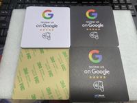 Interface RFID QR Code PVC NFC Google Review Plate pour Restaurant Business Plaque Autocollant Adhésif Arrière Programmable