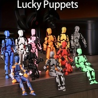 Ensemble de figurines articulées numériques Lucky 13, assemblage 3D imprimable, jouet à assembler, cadeau d'anniversaire, cadeau de fête