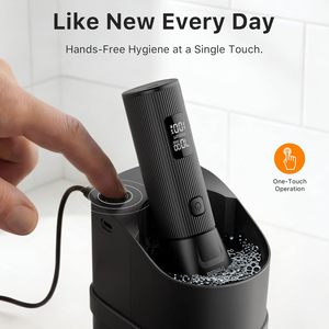 Rasoir <span class=keywords><strong>électrique</strong></span> pour hommes - Kit rasoir à grille Trimcoo à 5 lames |   Doux pour les peaux sensibles |   Centre de toilettage autonettoyant, cadeau idéal pour les soins de beauté - Product Image 5