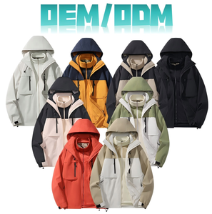 Veste de pluie à capuche imperméable personnalisée pour les activités de plein air coupe-vent à fermeture éclair pour le camping alpinisme randonnée long imperméable - Product Image 2