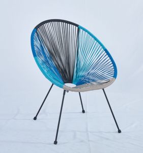 Chaise de relaxation pour terrasse, restaurant, salle à manger, haute, en rotin et en fer forgé, pour l'extérieur, cinéma, dîner en plein air - Product Image 5