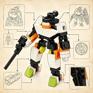 70Pcs Educational STEM DIY Building <b>Block</b> Set Robot Mecha Soldier Construction Bricks Toy For Kids Assembly Play Bricks Toy Kit - Product Image 3