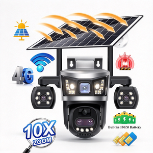 กล้องวงจรปิดพลังงานแสงอาทิตย์ V380PRO 6MP ไร้สายสำหรับภายนอกอาคาร รองรับซิม 4G มาตรฐานกันน้ำ IP66 ซูม 10 เท่า หมุนได้ PTZ พร้อมแผงโซลาร์เซลล์ 8 วัตต์ แบตเตอรี่ 8000mAh - Product Image 1