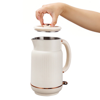 Bouilloire électrique portable en plastique 1,8 L 1500 W sans fil avec arrêt automatique et contrôle mécanique multi-températures 220 V pour la maison