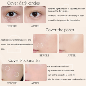 Anti-cernes liquide matifiant naturel waterproof à forte couvrance, effet bronzer brun, marque privée, best-seller - Product Image 3