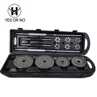 Mancuernas Ajustables de 25 kg con Pintura Negra para Entrenamiento de Brazos y Gimnasio, Juego de Mancuernas de 50 kg