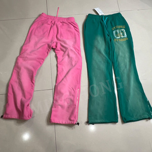 Pantalon de jogging imprimé Dtg personnalisé coton français lourd Streetwear pantalon de survêtement évasé lavé à l'acide - Product Image 4