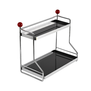 Support de rangement pour tasses en fer à double couche Yinwei avec plateau en acrylique pour chambre à coucher, salle de bain, cuisine - Product Image 5