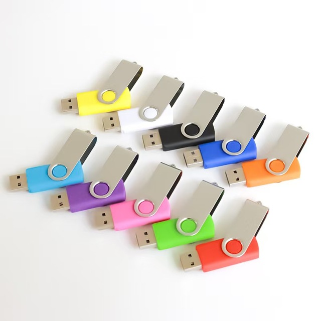 2026 Custom 64GB USB 2.0/3.1 OTG Type-C 2-in-1 Swivel Flash Drive with Plastic Enclosure