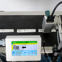 Nuevo listado Impresora de inyección de tinta térmica de codificación de lote en línea LED de 5 pulgadas para fecha de caducidad Máquina de impresión de código de barras de código QR
