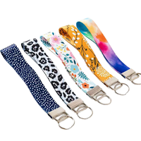 Nouveauté : Porte-clés mousqueton NFL personnalisé en tissu polyester tissé avec dragonne et logo d'équipe de football