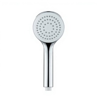 Pomme de douche à main moderne en chrome avec sortie d'eau unique, montage mural pour appartement, installation facile
