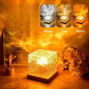 USB Dynamic Water Ocean Ripple Wave Multicolor Northern <b>Plug</b>-in Modern Bedroom Decoration Night <b>Light</b> Touch Remote - Product Image 4