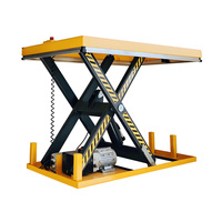 Plate-forme rotative d'ascenseur de cargaison de ciseaux fixes hydrauliques de haute qualité dans le plancher Table élévatrice de plate-forme électrique verticale de ciseaux de 1000kg