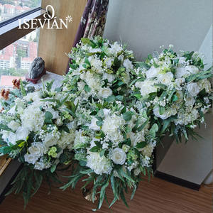 ISEVIAN-bolas <span class=keywords><strong>de</strong></span> rosas y hojas <span class=keywords><strong>de</strong></span> hortensia para <span class=keywords><strong>centro</strong></span> <span class=keywords><strong>de</strong></span> boda, piezas - Product Image 5