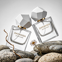 Flacon de parfum avec boîte cadeau 30ml 50ml 100ml, flacon carré en verre transparent vide, logo personnalisé, emballage de parfum